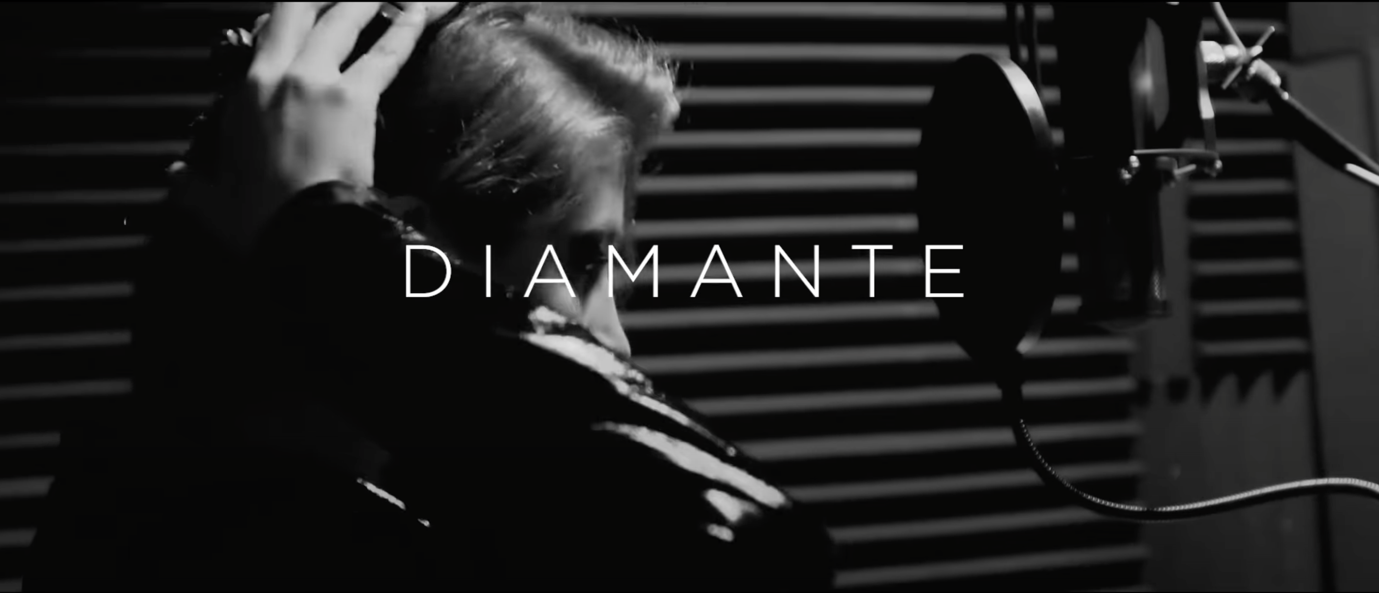 Load video: Diamane wearing black leather jacket, bad wolves song hear me now, music