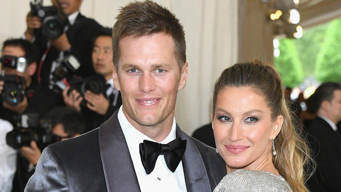 Super Bowl LIII Champion Tom Brady with Wife Gisele Bundchen in Silver Tuxedo