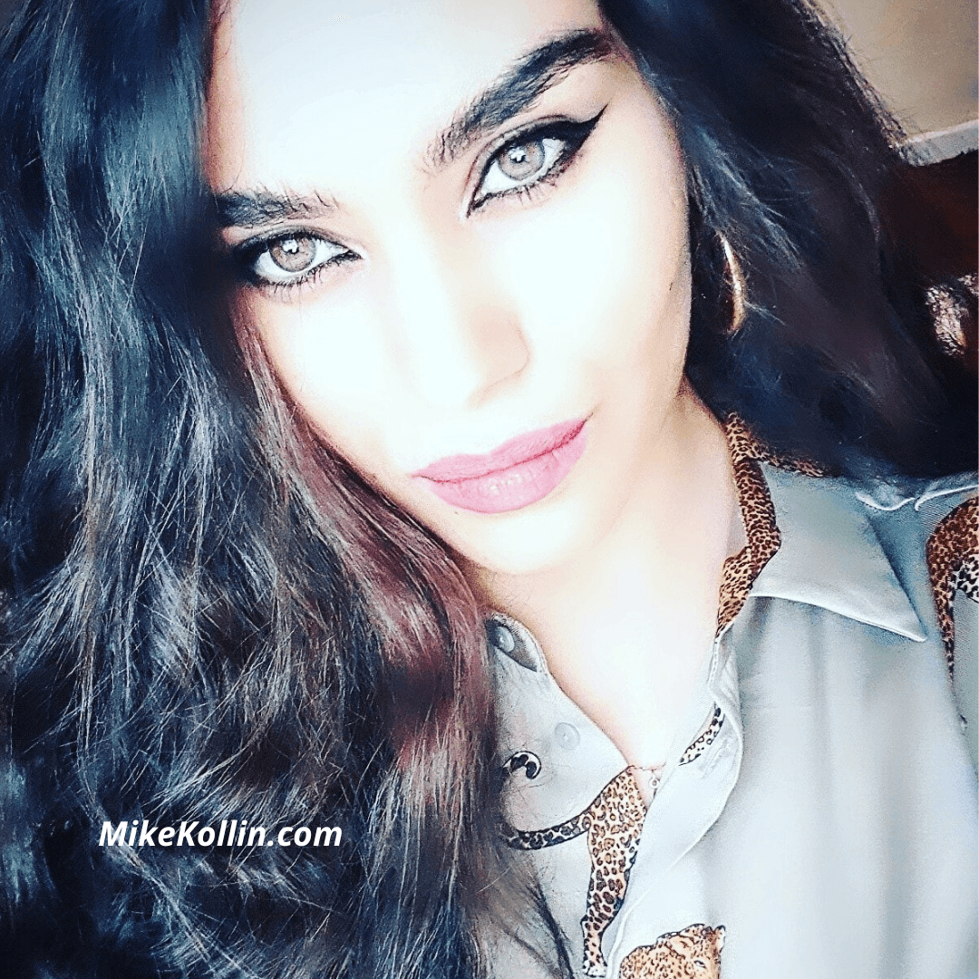 Beautiful Tunisian Woman with Beautiful Dark Eyes and Hair