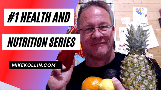 Health and Nutrition Video Series  Handsome Man with Glasses Holding Fruit and Vegetables