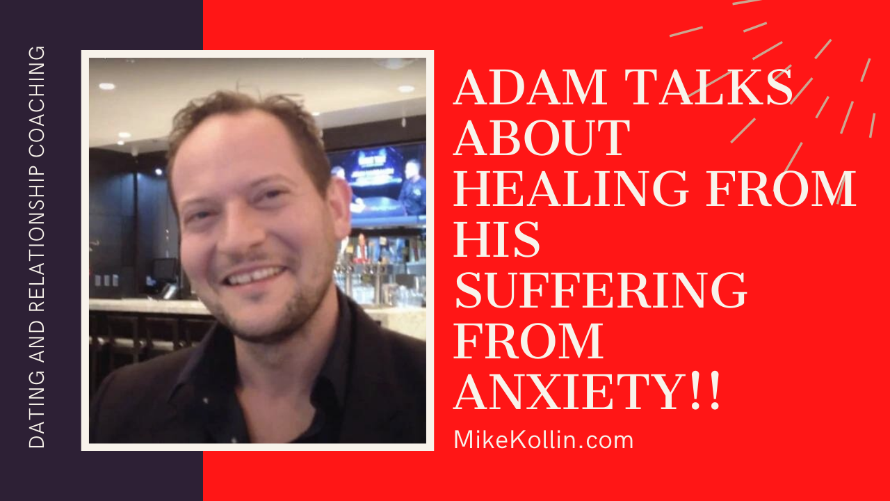 Load video: Sharp Looking British man in Black Suit wearing Black Shirt Adam Talks about his Emotional Suffering from Anxiety Attacking Him with Energy Healer Mike Kollin