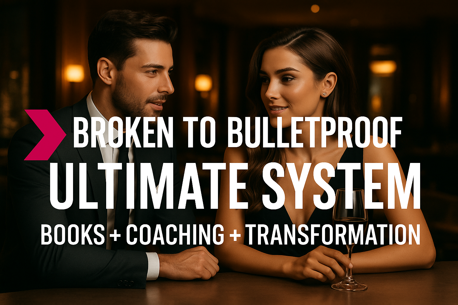 Confident man successfully attracting beautiful woman - Broken to Bulletproof Ultimate System