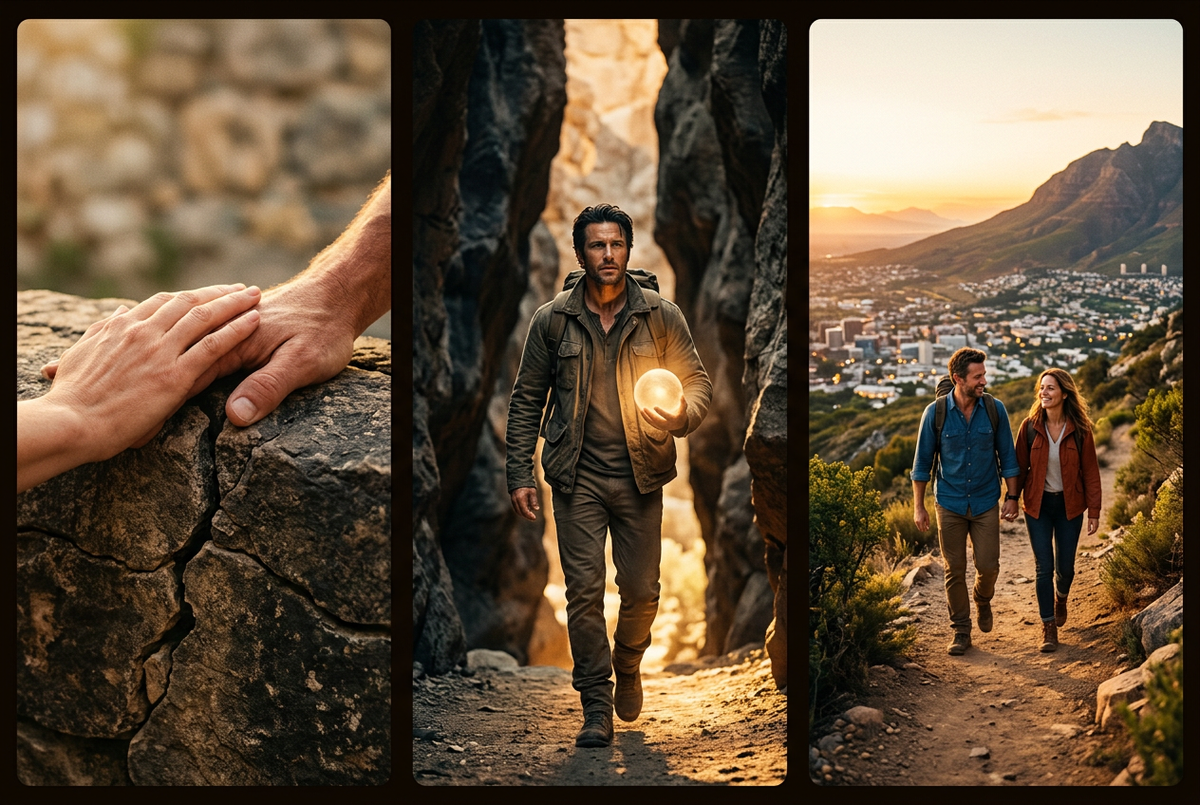 Cinematic three-panel banner representing emotional healing, renewed strength, and living fully