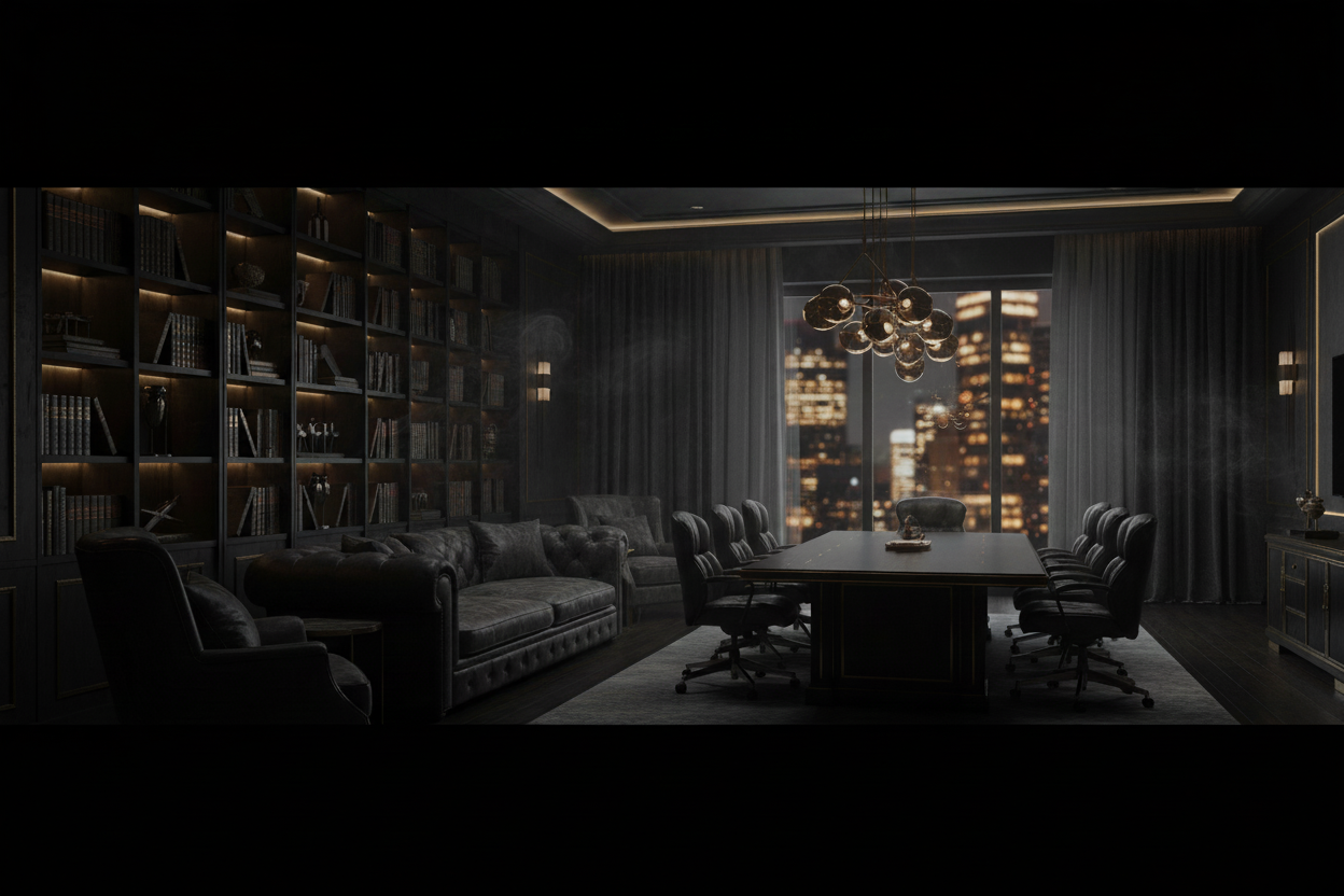 Dark luxury interior background for Crack the Female Code coaching program by Mike Kollin
