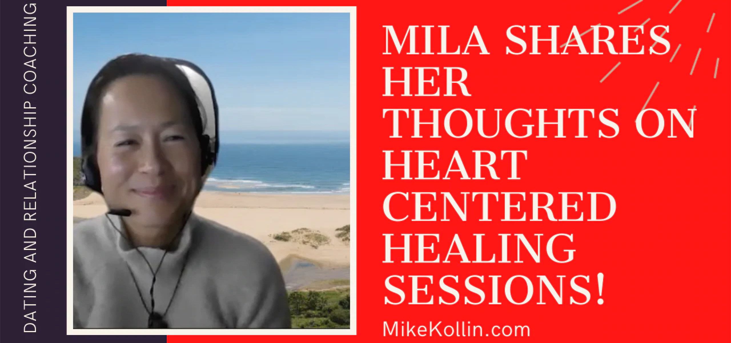 Load video: Cute Asian Lady smiling with Headphones on Talking to Mike Kollin through Zoom | Mila Shares Her Thoughts on Heart Centered Healing with Mike Kollin