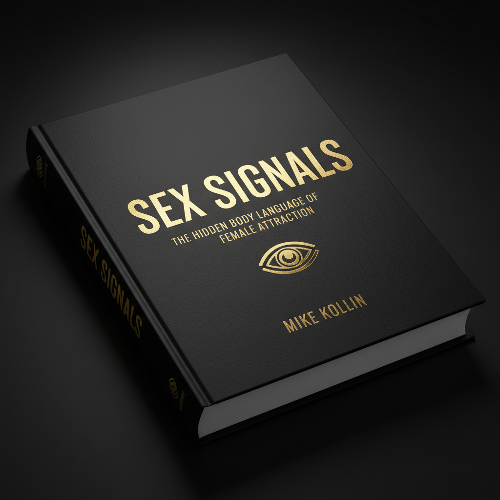 Sex Signals ebook cover by Mike Kollin featuring bold metallic gold typography on a dark obsidian background